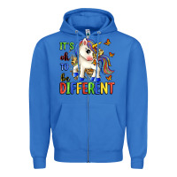 True Royal it's ok to be different Zipper Hoodie - Zillion Design Studio