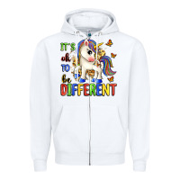 White it's ok to be different Zipper Hoodie - Zillion Design Studio