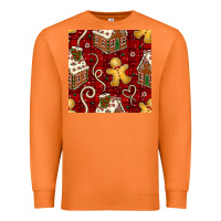Carrot christmas gingerbread cookie house seamless pattern Premium Sweatshirt - BundleAndBundleShop