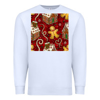 White christmas gingerbread cookie house seamless pattern Premium Sweatshirt - BundleAndBundleShop