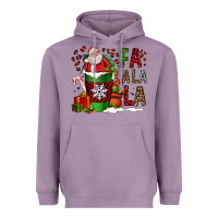 Lavender fa la la la la christmas santa claus coffee cup Heavyweight Hoodie - FaDigitalArtStudio