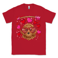 Red valentine's day toy poodle Classic Tee - RanaPortraitStore