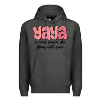 Charcoal Heather yaya in every season, she shines with grace Premium Hoodie - MaliasSmallBusiness
