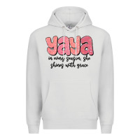 Dove Grey yaya in every season, she shines with grace Premium Hoodie - MaliasSmallBusiness