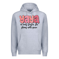 Heather Grey yaya in every season, she shines with grace Premium Hoodie - MaliasSmallBusiness
