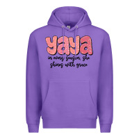 Purple yaya in every season, she shines with grace Premium Hoodie - MaliasSmallBusiness