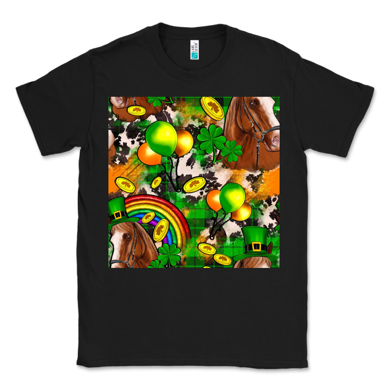 St. Patrick's Day Horse With Balloons Classic Tee by FaDigitalArtStudio | Teevron