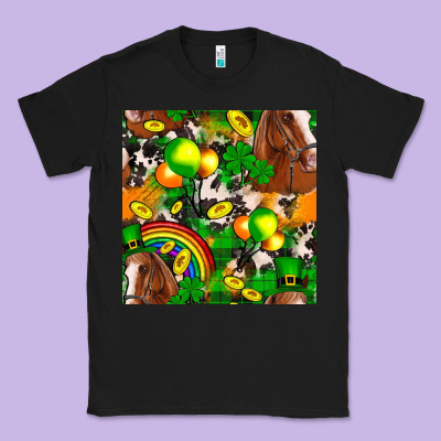St. Patrick's Day Horse With Balloons Classic Tee Designed By Fadigitalartstudio