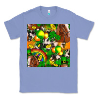 Colony Blue St. Patrick's Day Horse With Balloons Classic Tee - FaDigitalArtStudio