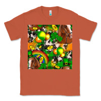 Copper St. Patrick's Day Horse With Balloons Classic Tee - FaDigitalArtStudio