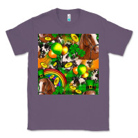 Lavender St. Patrick's Day Horse With Balloons Classic Tee - FaDigitalArtStudio