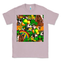 Lilac St. Patrick's Day Horse With Balloons Classic Tee - FaDigitalArtStudio