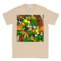 Mushroom St. Patrick's Day Horse With Balloons Classic Tee - FaDigitalArtStudio