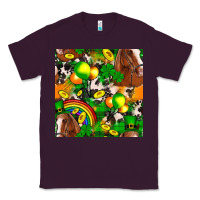 Plum St. Patrick's Day Horse With Balloons Classic Tee - FaDigitalArtStudio