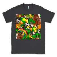 Smoke St. Patrick's Day Horse With Balloons Classic Tee - FaDigitalArtStudio