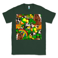 Sports Green St. Patrick's Day Horse With Balloons Classic Tee - FaDigitalArtStudio