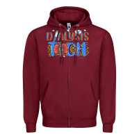 Burgundy dialysis tech Zipper Hoodie - texasbilliewilder