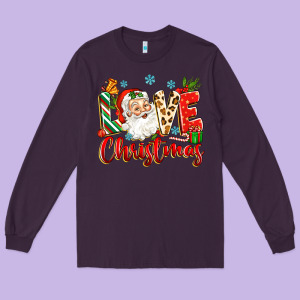 Love Christmas Long Sleeve Tee Designed By Zillion Design Studio