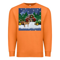 Carrot christmas town and farm tractor seamless pattern Premium Sweatshirt - BundleAndBundleShop