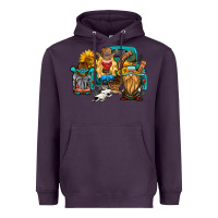 Plum western Truck with gnomes Heavyweight Hoodie - HRA Design Shop