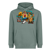 Sage western Truck with gnomes Heavyweight Hoodie - HRA Design Shop
