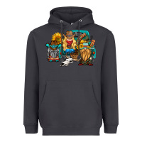 Smoke western Truck with gnomes Heavyweight Hoodie - HRA Design Shop
