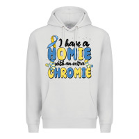 Dove Grey i have homie with an extra chromie Premium Hoodie - MaliasSmallBusiness