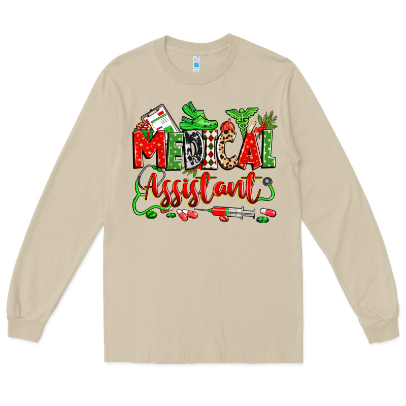 Christmas Medical Assistant Long Sleeve Tee by Zillion Design Studio | Teevron