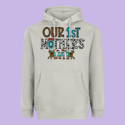 Our 1 St Mother's Day Heavyweight Hoodie Designed By Cowhidedigitalart