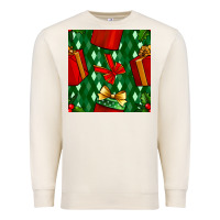 Sandshell christmas surprise gift box seamless pattern Premium Sweatshirt - BundleAndBundleShop