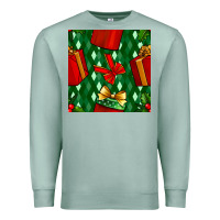 Seafoam christmas surprise gift box seamless pattern Premium Sweatshirt - BundleAndBundleShop