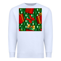 White christmas surprise gift box seamless pattern Premium Sweatshirt - BundleAndBundleShop
