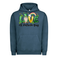 Pigment Midnight Navy love st. patricks day gnome Urban Hoodie - MaliasSmallBusiness