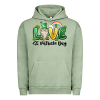 Pigment Oil Green love st. patricks day gnome Urban Hoodie - MaliasSmallBusiness