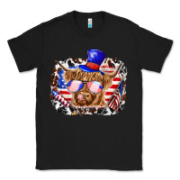 Black 4th of july cow Classic Tee - texasbilliewilder