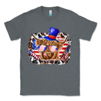 Charcoal Heather 4th of july cow Classic Tee - texasbilliewilder