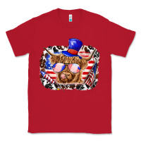 Red 4th of july cow Classic Tee - texasbilliewilder