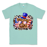 Seafoam 4th of july cow Classic Tee - texasbilliewilder