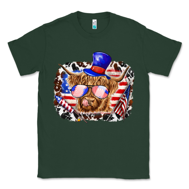 4th Of July Cow Classic Tee by texasbilliewilder | Teevron
