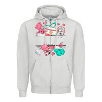Dove Grey custom name nurse Zipper Hoodie - texasbilliewilder