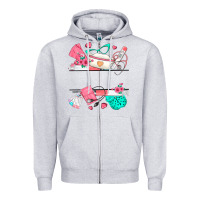 Heather Grey custom name nurse Zipper Hoodie - texasbilliewilder