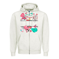 Oatmeal Heather custom name nurse Zipper Hoodie - texasbilliewilder
