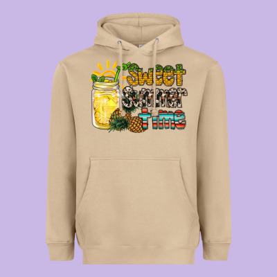 Sweet Summer Time Pineapple Heavyweight Hoodie Designed By Racoondesign