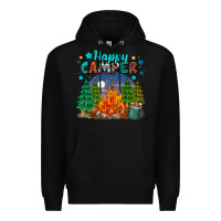 Black happy camper Premium Hoodie - MaliasSmallBusiness