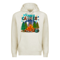 Oatmeal Heather happy camper Premium Hoodie - MaliasSmallBusiness