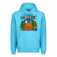 Ocean Blue happy camper Premium Hoodie - MaliasSmallBusiness