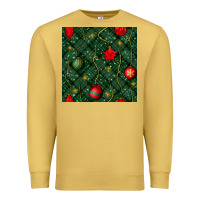Antique Gold christmas ornaments seamless  pattern Premium Sweatshirt - BundleAndBundleShop