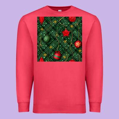 Christmas Ornaments Seamless  Pattern Premium Sweatshirt Designed By Bundleandbundleshop