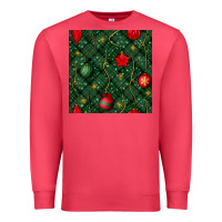 Cardinal christmas ornaments seamless  pattern Premium Sweatshirt - BundleAndBundleShop