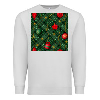 Dove Grey christmas ornaments seamless  pattern Premium Sweatshirt - BundleAndBundleShop
